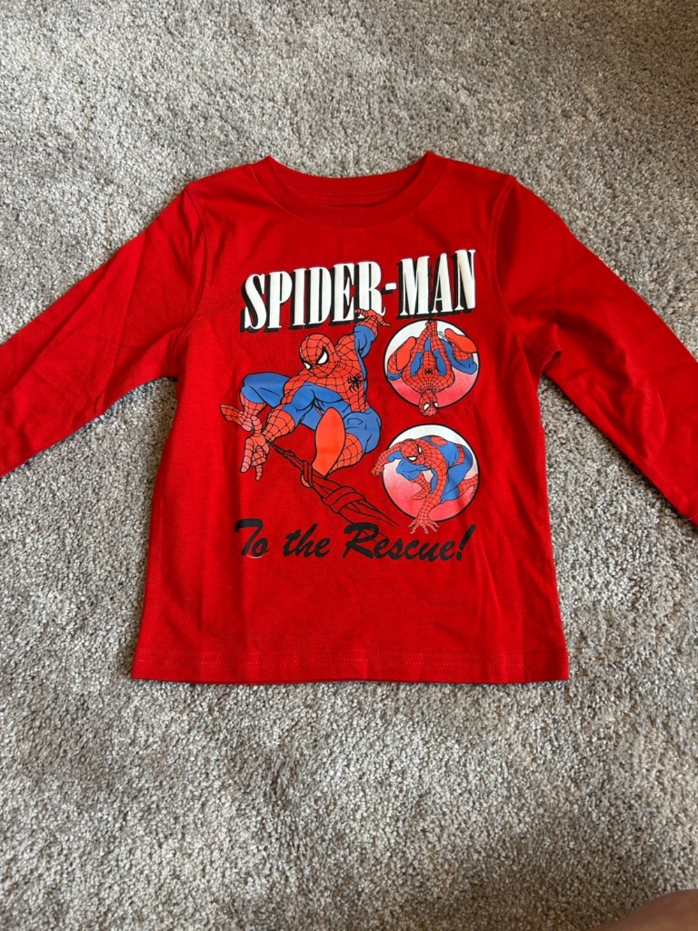 Marvel Red Spider-Man Long Sleeve Toddler Tee